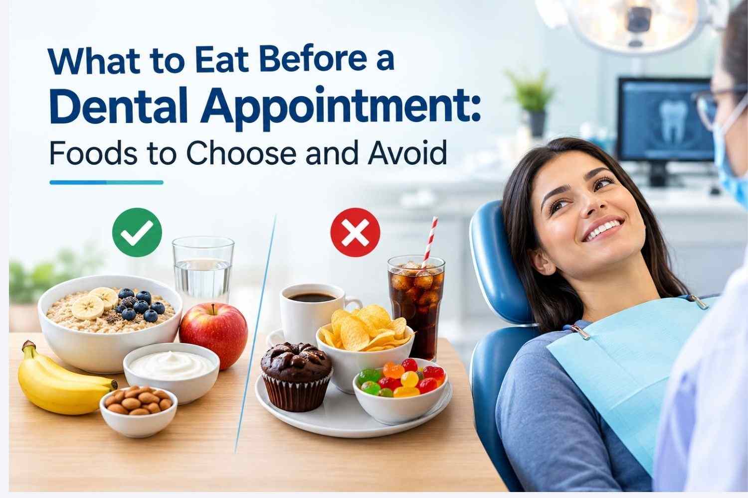 Healthy foods to eat before a dental appointment